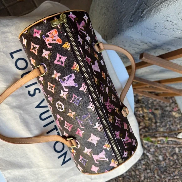 Louis Vuitton Richard Prince Monogram Watercolor Papillon 30 Shoulder Bag - Picture 5 of 15